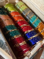 Indian New Kashmiri Ghunghroo Bangles with Raindrop Design | 12 Color Bridal Bangle Set | Traditional Indian Jewellery Bangles Combo Box Set