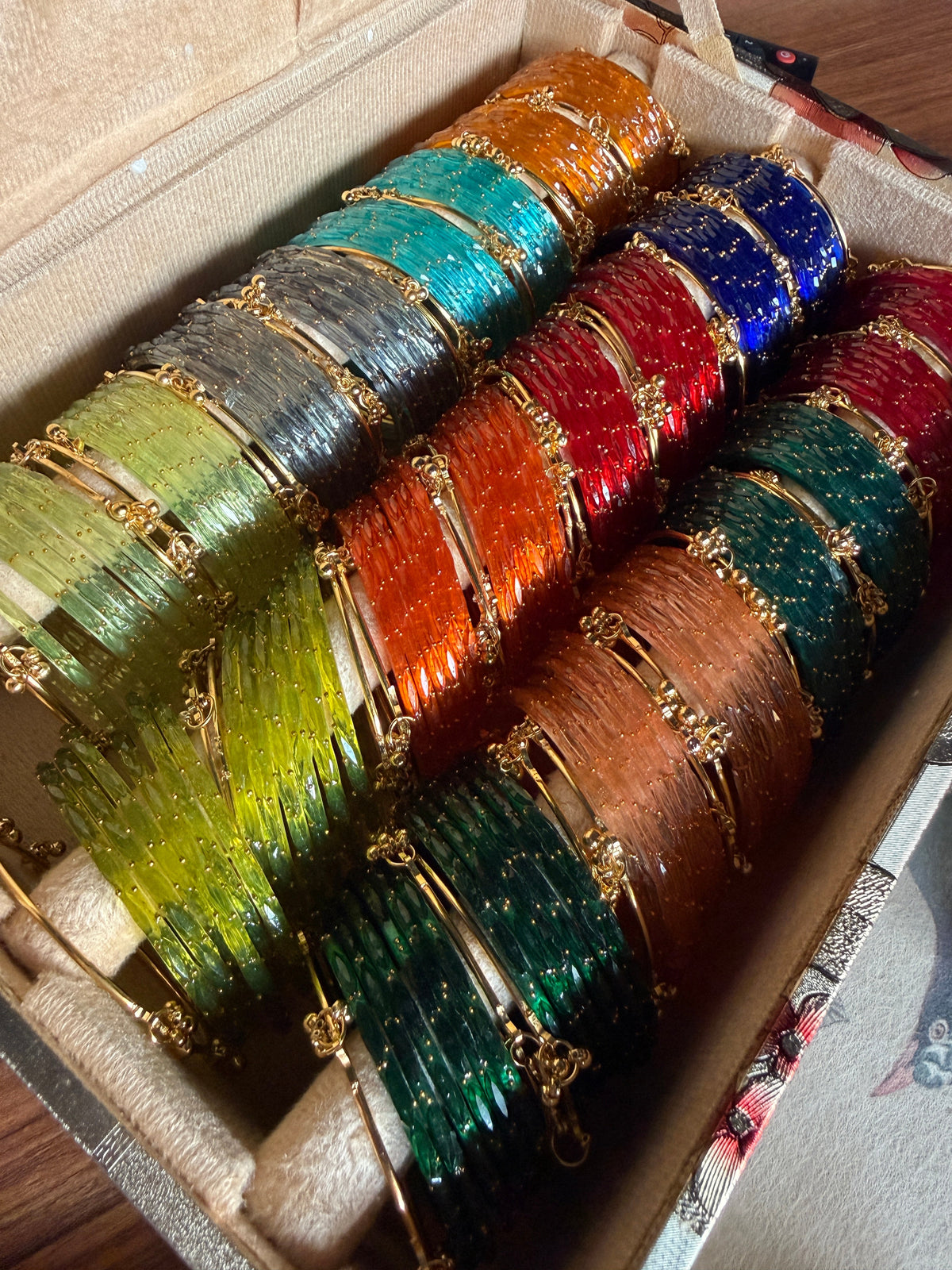 Indian New Kashmiri Ghunghroo Bangles with Raindrop Design | 12 Color Bridal Bangle Set | Traditional Indian Jewellery Bangles Combo Box Set