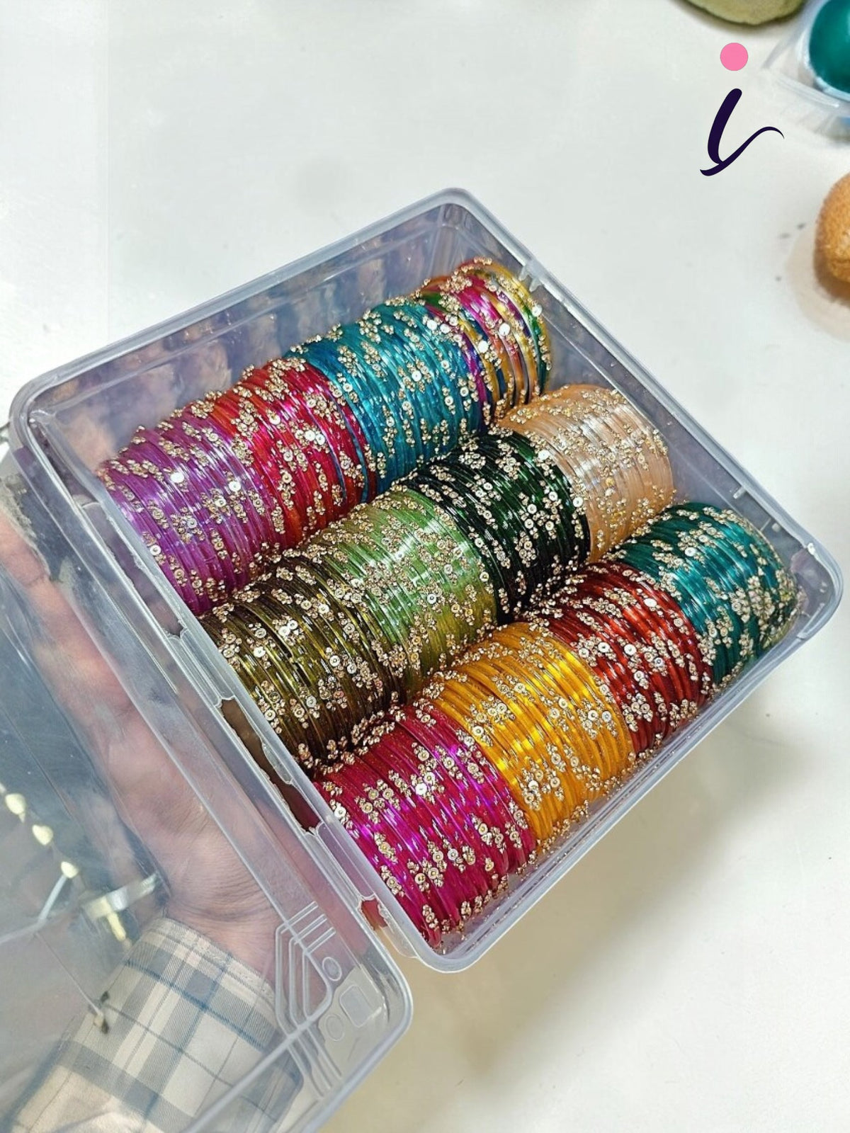 Glass Tikki Jelly Bangles Combo Set (12 Dozen, 12 Colours Box) | Premium Indian Traditional Bangles Collection for Women Indian Bangles Set & Jewelry