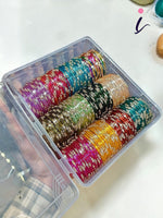 Glass Tikki Jelly Bangles Combo Set (12 Dozen, 12 Colours Box) | Premium Indian Traditional Bangles Collection for Women Indian Bangles Set & Jewelry