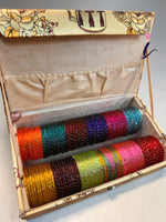 Rain drop Bangles Glass Combo Box –12 Colors Indian Bangles Set | Traditional Indian Jewellery Bangle Set