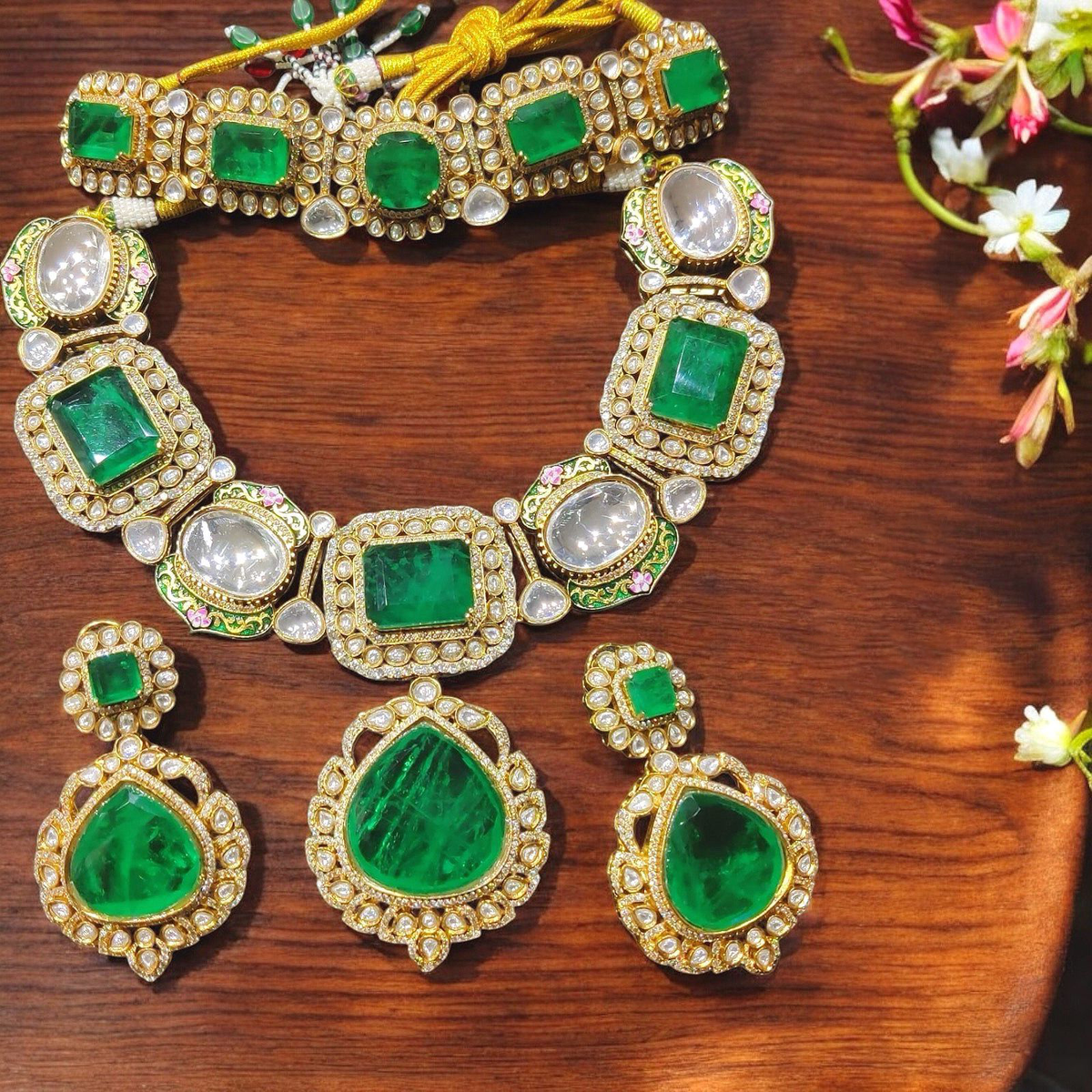 Dia Mirza Kundan Choker Jewellery Set, Celebrity Inspired Jewellery Set, Indian Kundan Jewelry Set, Polki Necklace, Bollywood Jewelry