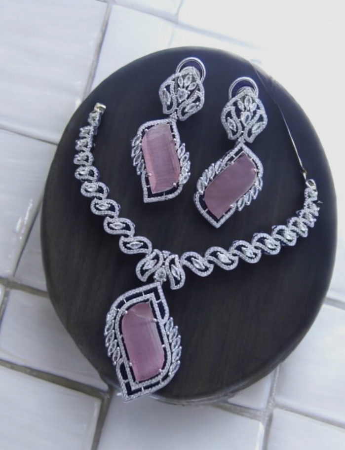 Indian Wedding AD Choker Set Bridal Jewellery, Bridal CZ Choker Set, AD Pakistani Choker Set, Bollywood AD Set, Wedding Choker