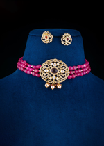 Jaipuri Designed Indian Choker Set, Rajsthani Choker Set, Indian Choker Jewelry, Bollywood Jewelry Set, Pakistani Choker Earrings Set