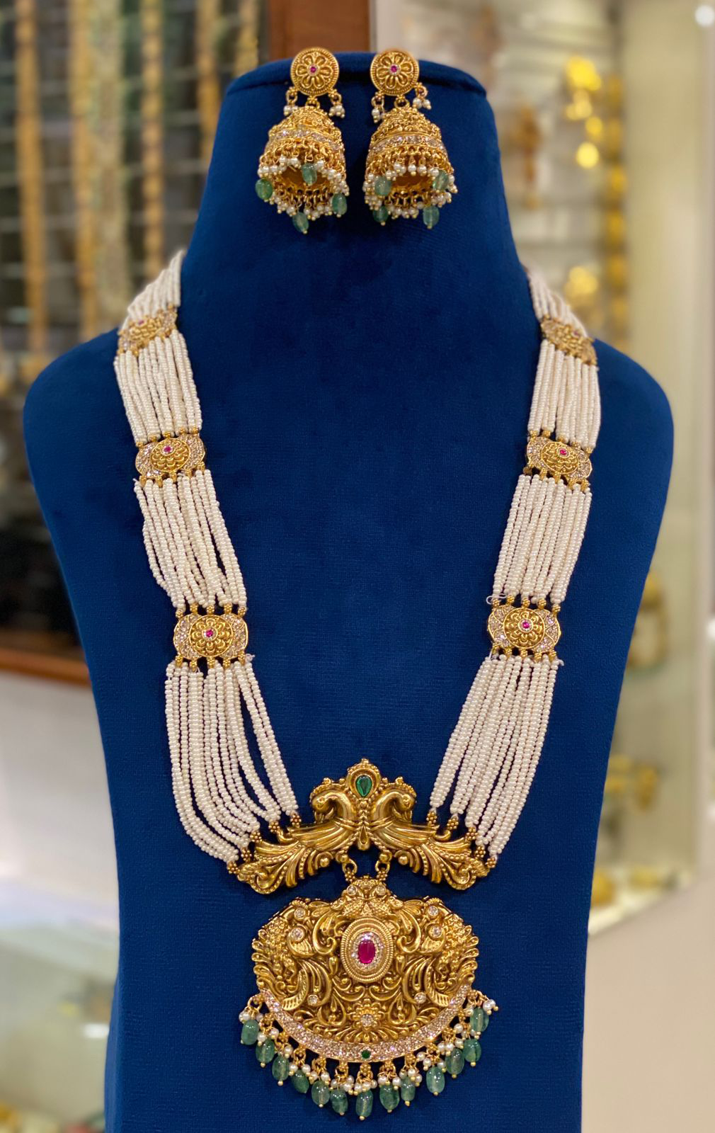 Indian Meenakari Polki Necklace Jhumki Set, Meenakari Luxe Jewelry Set, Traditional Wedding Jewelry, Meenakari Necklace Set, Pakistani Jewelry Set