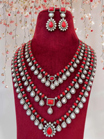 Perfect Three Layer Indian Polki Necklace Set, Pakistani Statement Polki Necklace Set, Polki Indian Jewelry, Celebrity Bridal Jewelry, Wedding Polki Necklace Set