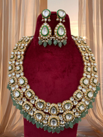 Pakistani Bridal Layered Polki Necklace Earrings Set, Wedding Polki Choker Set, Indian Polki Jewelry Set, Blooywood Polki Necklace Set, Wedding Indian Jewelry