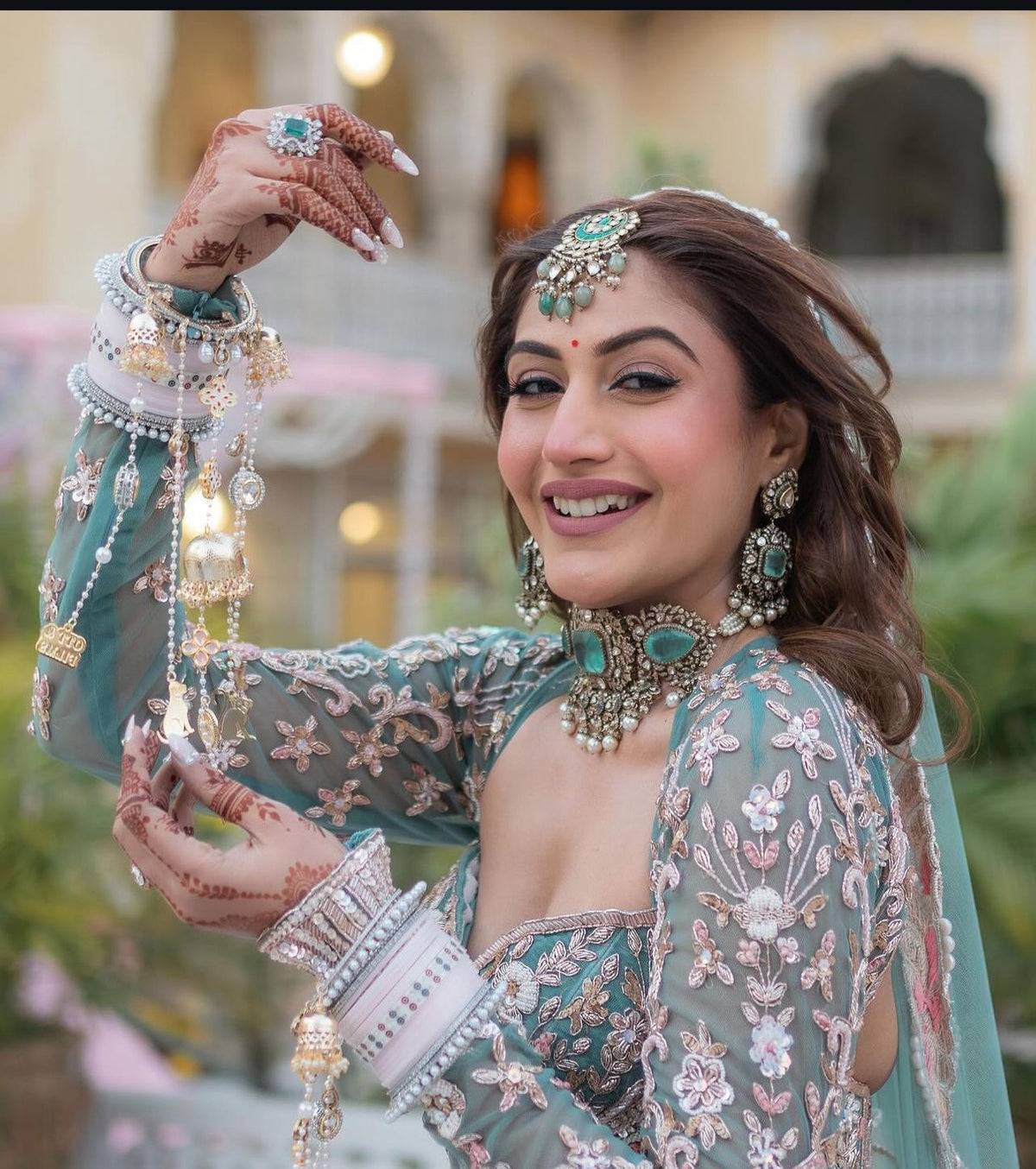 Surbhi Chandna Inspired Polki Choker Earrings Mangtika Set, Celebrity Polki Jewelry Set, Surbhi Chandna Design Jewelry Set, Surbhi Chandna Polki Indian Jewelry, Bollywood Polki Choker Set, Bridal Polki Jewelry Set