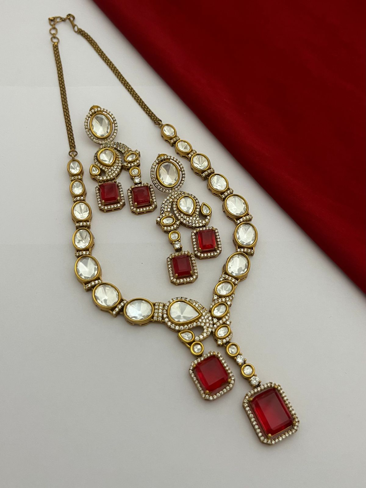 Bridal Kundan Necklace Matching Drops Earrings Set, Indian Kundan Jewelry Set, Pakistani Statement Necklace Set, Wedding Necklaca Set