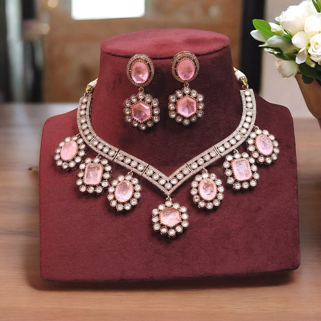 Indian Bridal Luxe Design Polki Choker Set, Luxe Polki Pakistani Jewelry Set, Pakistani Polki Choker Set, Bollywood Polki Necklace Set