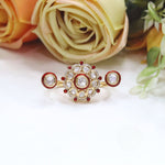 Red Enamel Kundan Adjustable Ring | Indian Jewellery | Beautiful Kundan Stone Indian Ring Set