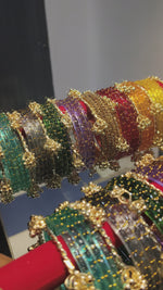 Indian New Kashmiri Ghunghroo Bangles with Raindrop Design | Bridal Bangle Set | 8 Color Set Traditional Indian Jewellery Bangles Set