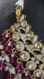 Pink Beaded Kundan Choker Necklace Set with Earrings Bridal & Party Wear Jewelry