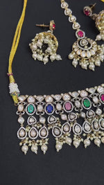 Celebrity layer Stone Beaded Choker Set, Indian Layer Choker Jewelry Set, Bollywood Designed Choker Set, Wedding Choker Set, Pakistani Jewelry