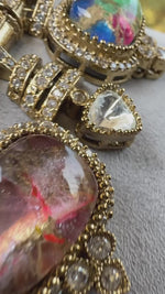 Punjabi Traditional Polki NecklaceEarrings Set, Punjabi Polki Jewelry Set, Jaipuri Wedding Polki Jewellery Set, Bollywood Polki Necklace Set, Celebrities Polki Jewelry Set, Indian Polki Choker Set