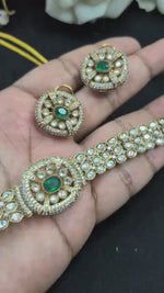 Premium Bridal Kundan Choker Necklace Set with Matching Earrings Celebrity Inspired Indian Jewellery Luxury Kundan Jewellery Indian Neckles Set