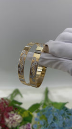 Premium Two-Tone Designer Bangles for Women | Elegant Traditional Kada Set | Stylish Ethnic Daily & Party Wear Bangles