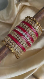 Punjabi Bridal Chuda, Kundan Bridal Chura CZ AD Stone Kada Bridal Chura Set, Wedding Bangles, Punjabi Choora, Traditional Wedding Chooda Set