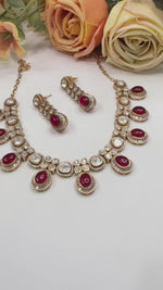 Multicolor Kundan Bridal Necklace Set | Indian Jewellery | Kundan Jewellery | Indian Necklace Set With Earrings Set