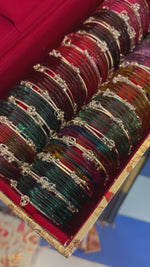 Jelly Glossy Glass Crystal Silver Kashmiri Ghunghroo Bangles Set for Women | Colorful Transparent Korean Style Bangles Combo | 12 Vibrant Colour 8 Bangles Per Packet Trendy Fashion Chudi Set