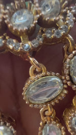 Rajsthani Ethic Polki Choker Earrings Indian Jewelry Set, Indian Polki Choker Set, Bollywood Polki Jewelry Set, Punjabi Polki Choker Set