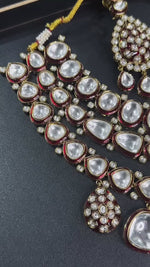 Pakistani Wedding Stylish Unique Polki Necklace Earrings Maangtika Set, Nikaah Polki Necklace Set, Indian Polki Jewelry Set, Bollywood Inspired Earrings Set, Polki Weddings Jewellery, Indian Wedding Polki Necklace Set, Polki Necklace Set