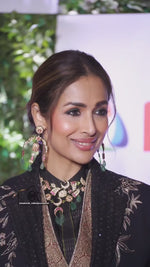 Bollywood Actress Malaika Arora–Inspired Statement Necklace Set | Kundan Indian Jewellery | Designer Indian Necklace & Earrings Set