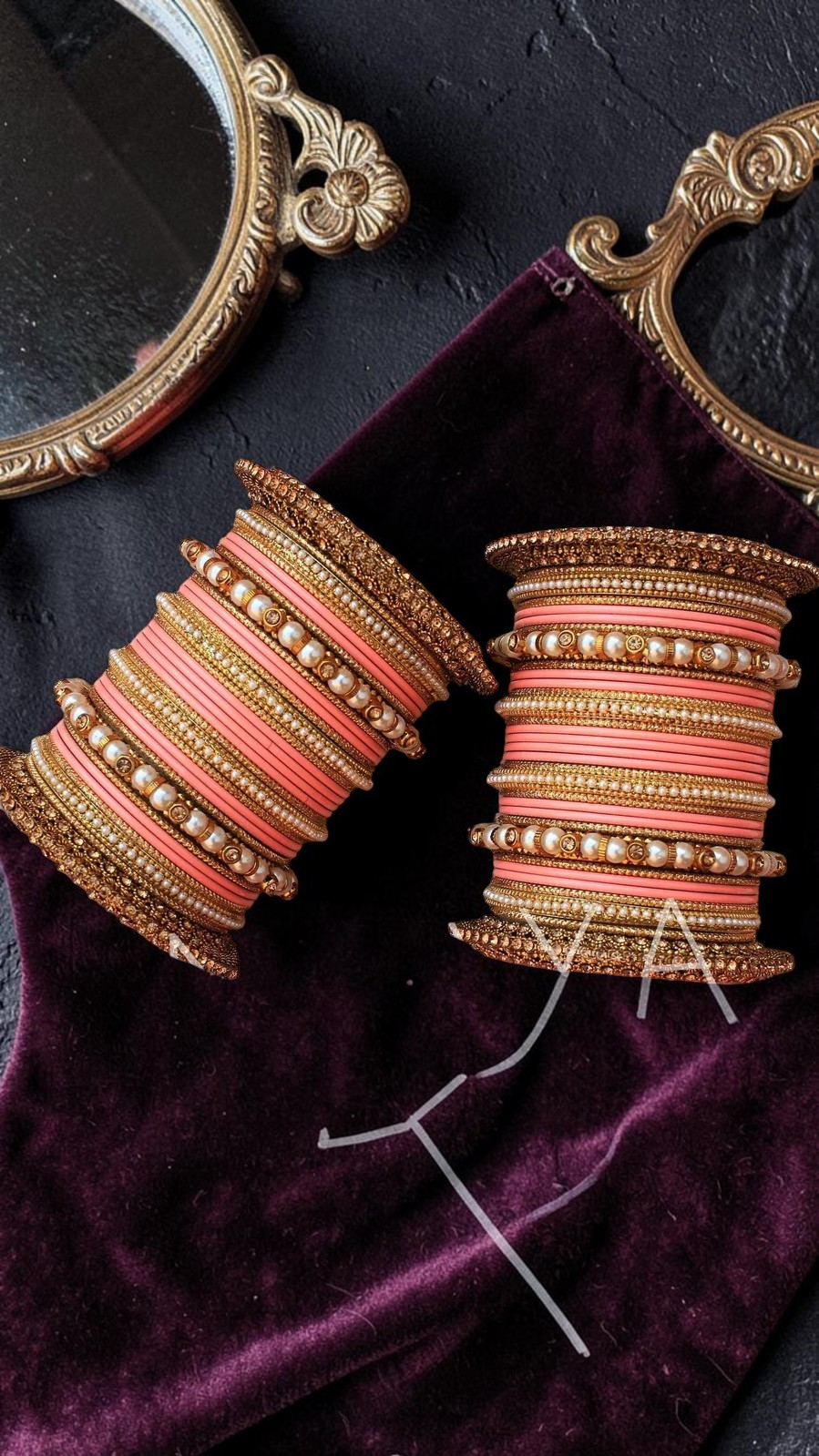 Bridal Bangles Set with Pacheli Kada, Bridal Bangles